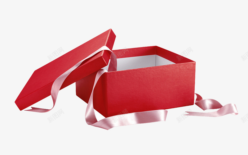 红色礼物盒png免抠素材_新图网 https://ixintu.com 红色礼物盒 开着 生日礼物 礼盒 空白包材 空的 空礼盒 粉色彩带 粉色缎带 红色礼盒 纸盒子 高档包装盒