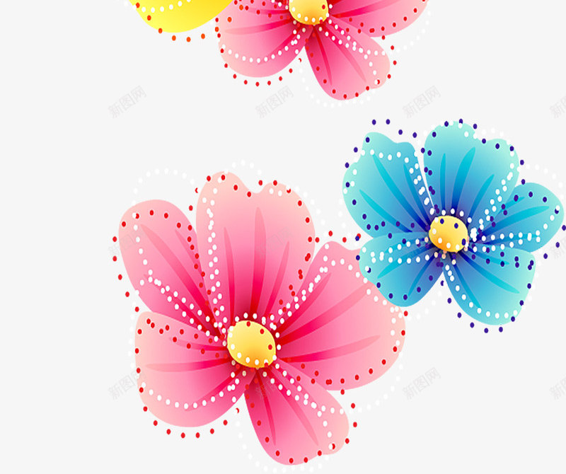 彩色绚丽花朵手绘png免抠素材_新图网 https://ixintu.com 彩色 绚丽 花朵 设计