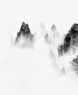 中国风山脉山水背景高清图片