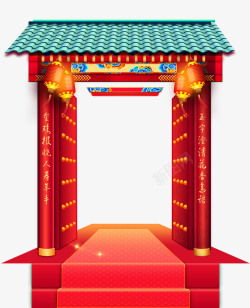古建筑大门中国风门头高清图片