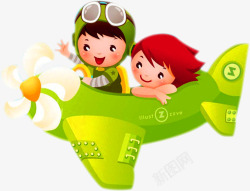 儿童节飞机六一儿童节61飞机卡通童年梦想高清图片