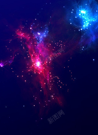 红色蓝色星光宇宙银河合成png免抠素材_新图网 https://ixintu.com 合成 宇宙 星光 红色 蓝色 银河