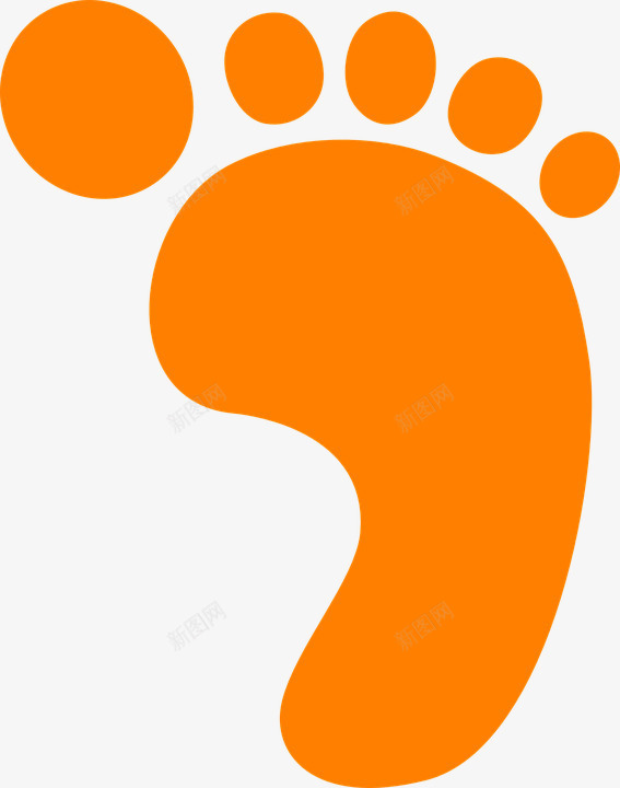 孩子的小脚丫png免抠素材_新图网 https://ixintu.com 免扣图 夏季 小脚丫 桔色