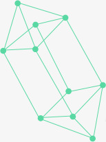 绿色几何体几何体绿色线条几何体装饰高清图片