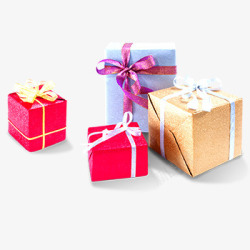 双旦素材生日礼物包装盒元素高清图片