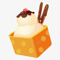 冰淇淋盒子盒子里的冰淇淋矢量图高清图片