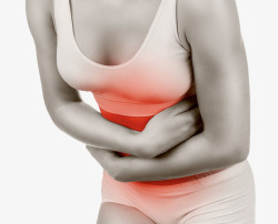 矢量胃疼女性肚子痛高清图片