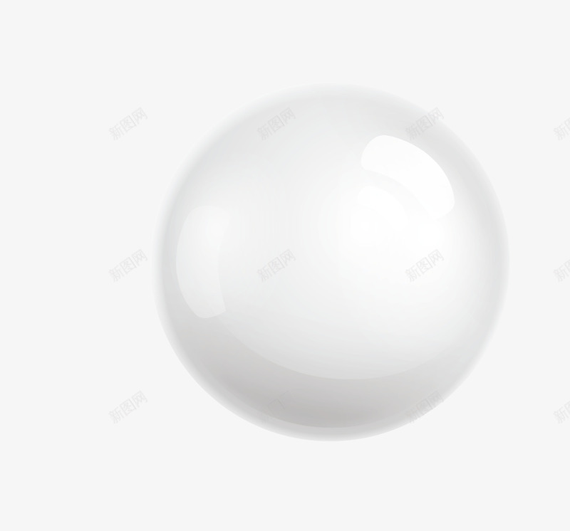 白色立体球体珍珠png免抠素材_新图网 https://ixintu.com 珍珠球体 白色球体 矢量球体 立体球体