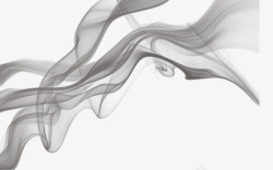 二手烟灰色透明轻烟烟雾烟云扭曲飘散高清图片