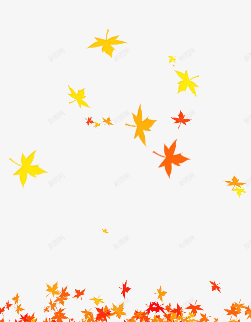 创意合成手绘秋天的枫叶png免抠素材_新图网 https://ixintu.com 创意 合成 枫叶 秋天