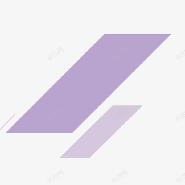紫色斜线条四边形png免抠素材_新图网 https://ixintu.com 几何 小清新 斜线条 简约 线性 紫色 四边形