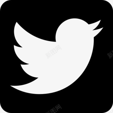 鸟标志社会社交媒体广场鸣叫推特图标图标