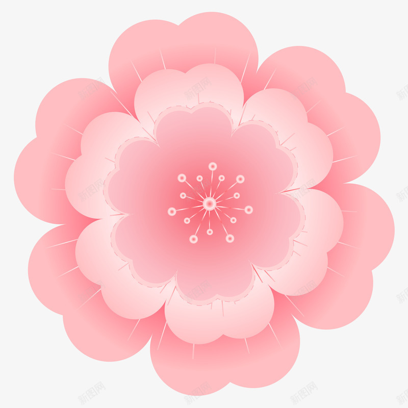 卡通手绘一朵粉色的小花png免抠素材_新图网 https://ixintu.com 一朵粉色的小花 创意 动漫动画 卡通 手绘 美丽的花朵