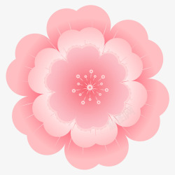卡通手绘一朵粉色的小花素材