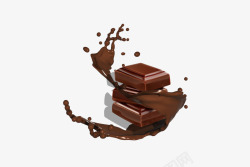 巧克力液体包裹飞溅巧克力酱素材