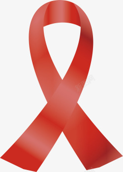 艾滋病患者标志丝带手绘彩色缎带高清图片