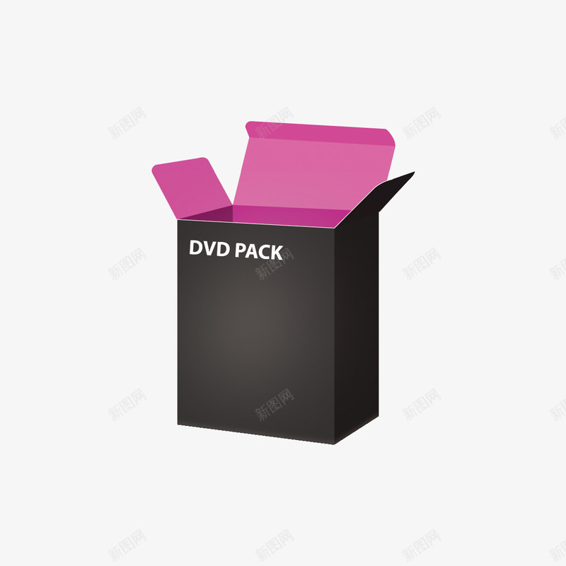 DVDpack粉色系列盒子png免抠素材_新图网 https://ixintu.com 包装 盒子