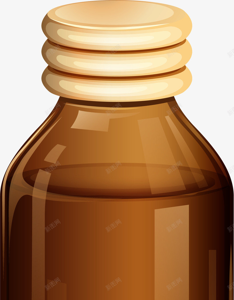 棕色卡通药瓶医疗图标png_新图网 https://ixintu.com 医疗 医疗图标 宣传日 接种 接种疫苗 棕色 棕色卡通药瓶