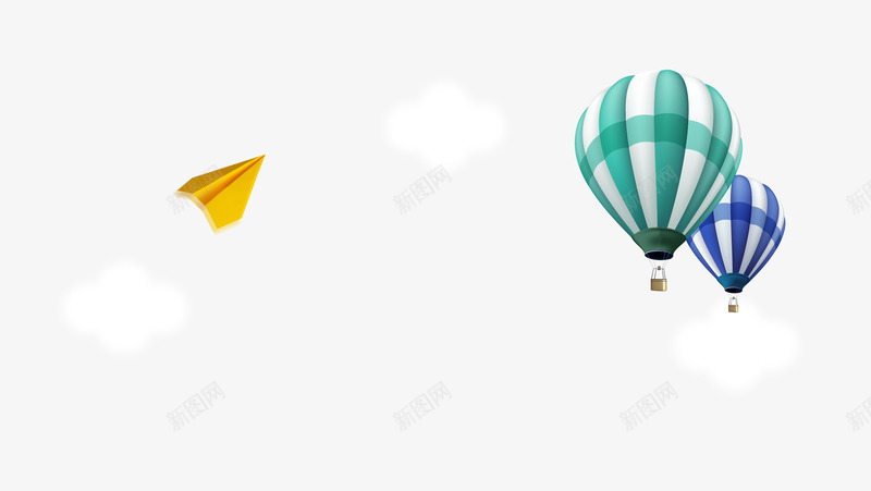 气球飞机云彩漂浮png免抠素材_新图网 https://ixintu.com png图片素材 免费png素材 氢气球 白云 纸飞机 纸飞机图案