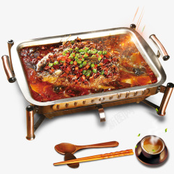 酸菜烤鱼高档美味美食精品烤鱼装饰高清图片
