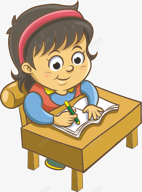 卡通png免抠素材_新图网 https://ixintu.com 书本 儿童专注力训练书 女孩 学习 幼儿园素材