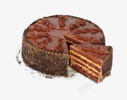 可可蛋糕黑森林蛋糕片高清图片