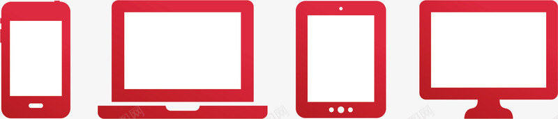 创意红色终端设备图图标png_新图网 https://ixintu.com 图标 手机 电脑 红色 终端设计