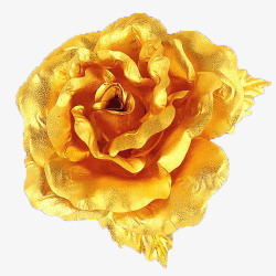 黄金花朵项链金箔玫瑰花高清图片
