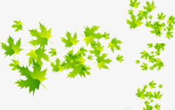 飘荡的绿叶密集青翠飘荡的绿叶矢量图高清图片