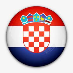 croatia克罗地亚国旗对世界标志图标高清图片