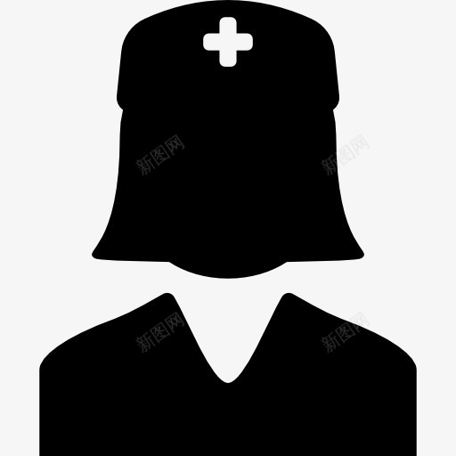 戴帽子的女人红十字图标png_新图网 https://ixintu.com ocuupation 人 助理 十字架 女人的帽子 护士 红十字会