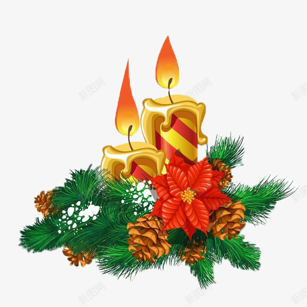 绚丽卡通圣诞节日蜡烛png免抠素材_新图网 https://ixintu.com 卡通 圣诞 绚丽 节日 蜡烛