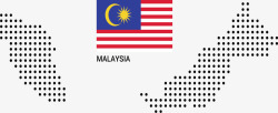 马来西亚国旗地图矢量图素材