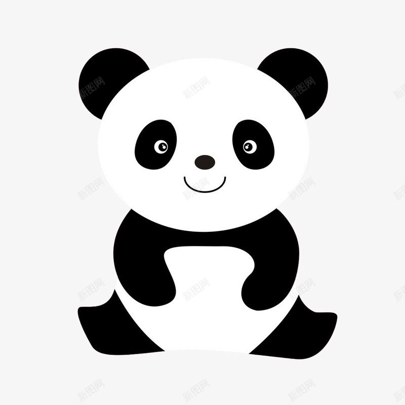 简笔画小熊猫图标png_新图网 https://ixintu.com 动物 可爱卡通 小熊猫 熊猫眼 简笔画