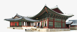 缆车观光韩国古建筑高清图片