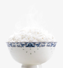 一碗热气腾腾的米饭素材