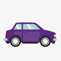 紫色车时尚紫色出租车矢量图高清图片
