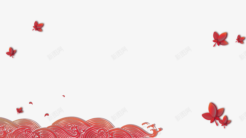 飘落的红色花瓣元素png免抠素材_新图网 https://ixintu.com 云纹 祥云 红色花瓣 节日 装饰 飘落