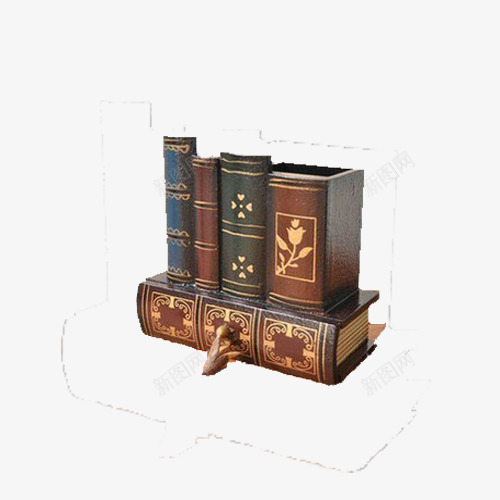 复古风格的盒子png免抠素材_新图网 https://ixintu.com 书本 书盒 五个盒子 复古书盒 方形书盒 方形盒子 盒子
