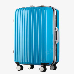 镜面款蓝色镜面旅行箱产品实物图高清图片