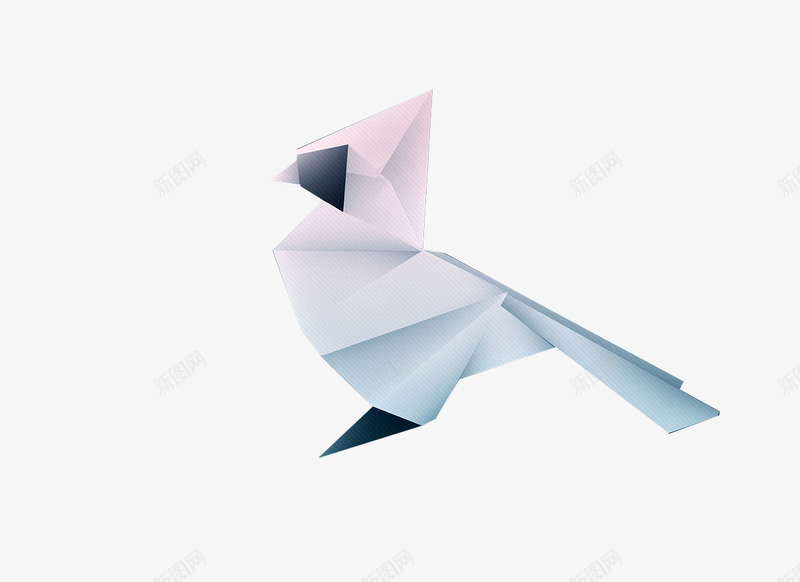 折纸造型的鸟png免抠素材_新图网 https://ixintu.com 创意 喜鹊 折纸 极简主义 鸟类