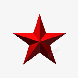 爱国红色立体星星高清图片