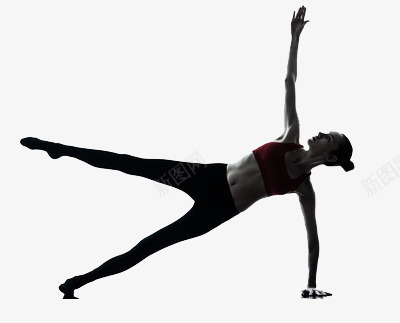 女子瑜伽动作的单手侧立png免抠素材_新图网 https://ixintu.com 健身 女子 瑜伽 运动