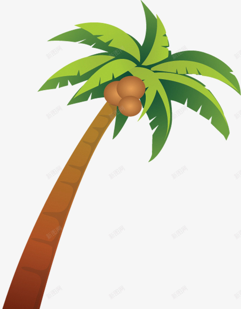 植物沙滩小清新绿色椰子树png免抠素材_新图网 https://ixintu.com 植物 椰子树 沙滩 清新 绿色