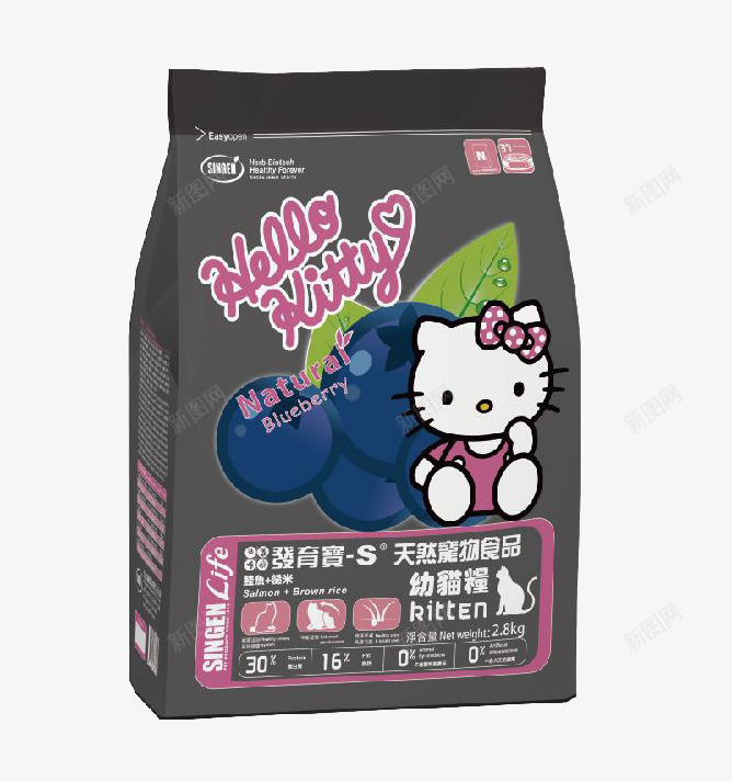 猫粮自立袋png免抠素材_新图网 https://ixintu.com 产品实物 便携 可爱 宠物 方便 猫粮 自立袋