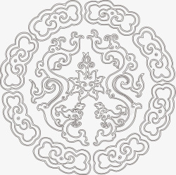 中国风古代服饰纹理古代花纹装饰图案矢量图高清图片