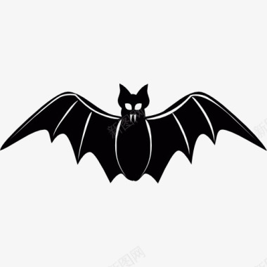 正面的蝙蝠图标图标