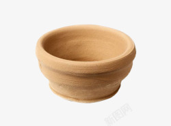 粘土陶器黄色粘土陶瓷罐子高清图片