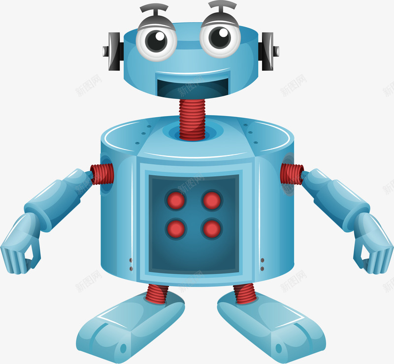 蓝色科幻机器人png免抠素材_新图网 https://ixintu.com 免抠PNG 机器人 科幻 科技 童趣 蓝色 装饰图案