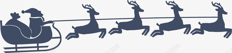圣诞节装饰png免抠素材_新图网 https://ixintu.com 卡通 圣诞 庆祝 扁平化 节日 装饰 雪橇 驯鹿